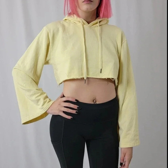 Forever 21 Cropped Bell Sleeve Sweatshirt - Picture 8 of 10